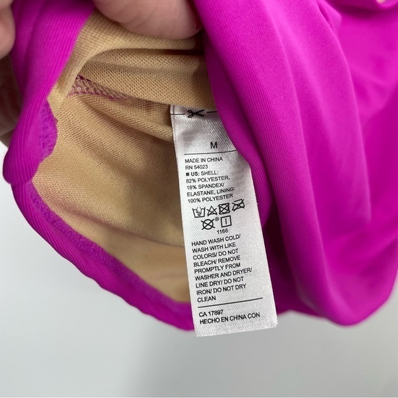 Old Navy Wrap Front Underwire Tankini Top pink fuschia Sz M - Picture 4 of 7